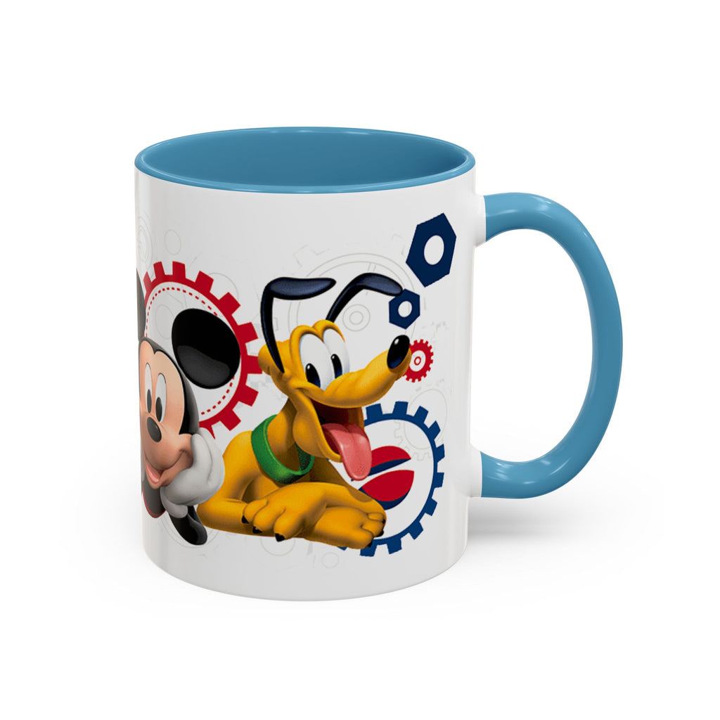 Disney Mickey & Friends Accent Coffee Mug – Mickey, Goofy & Pluto Cartoon Gift (11oz)