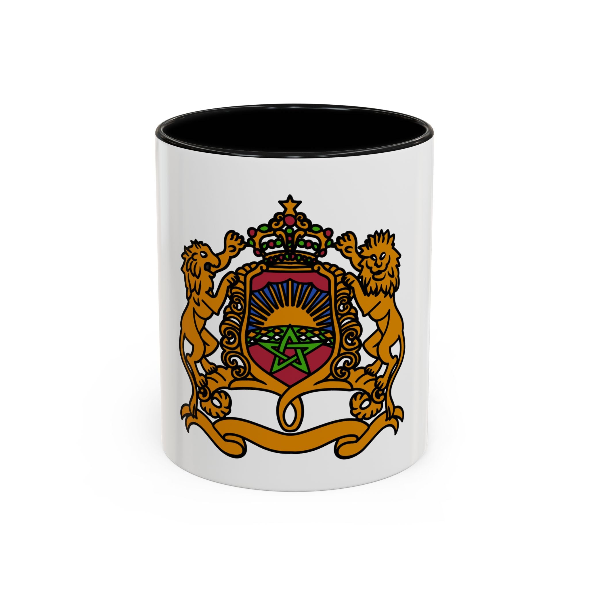 Morocco Coat of Arms Accent Coffee Mug – Moroccan Flag 11/15oz