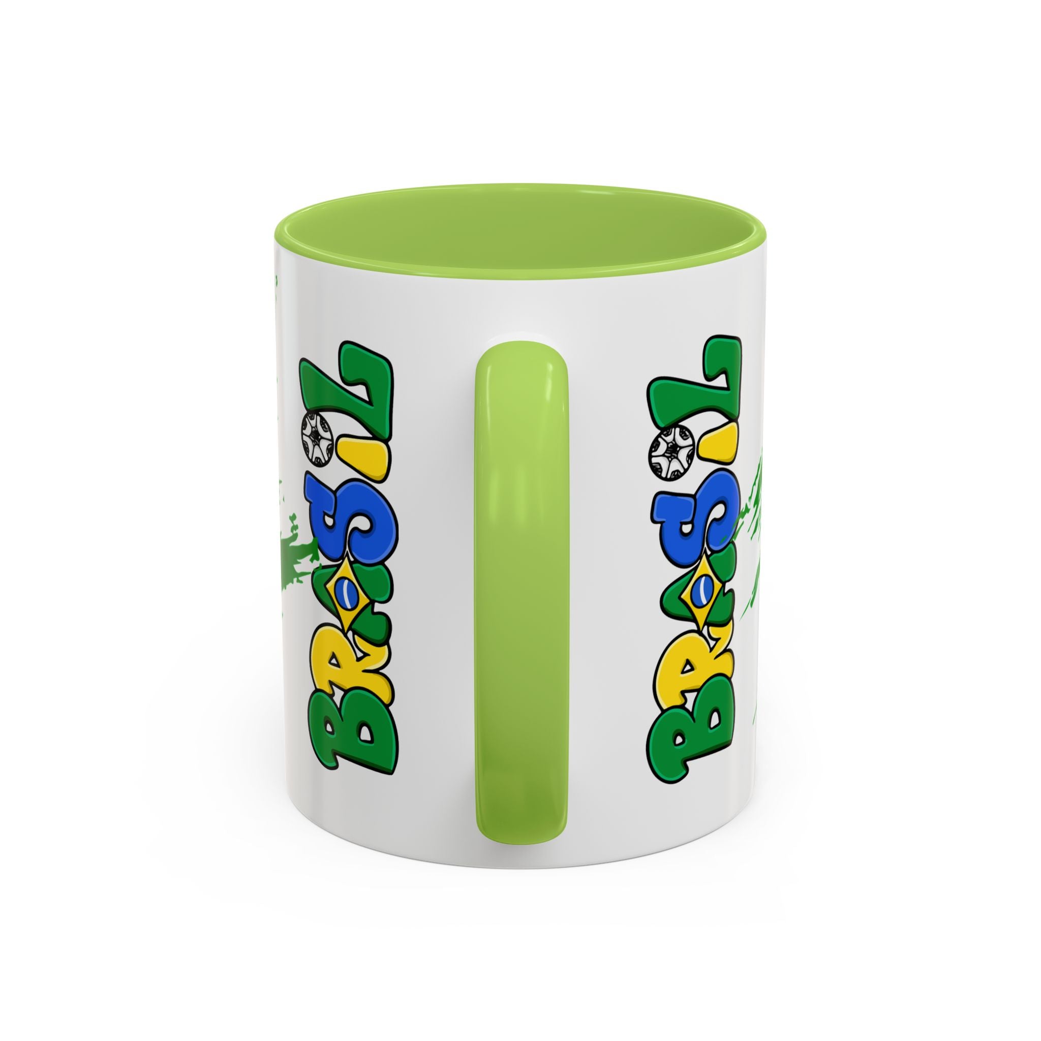 Brazil Flag Accent Coffee Mug — Brasil Pride 11/15oz