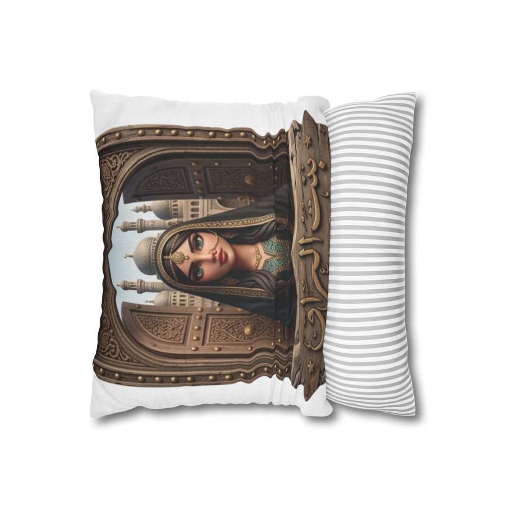 Arabian Princess Decorative Pillowcase – Middle Eastern Palace Art Throw Pillow
