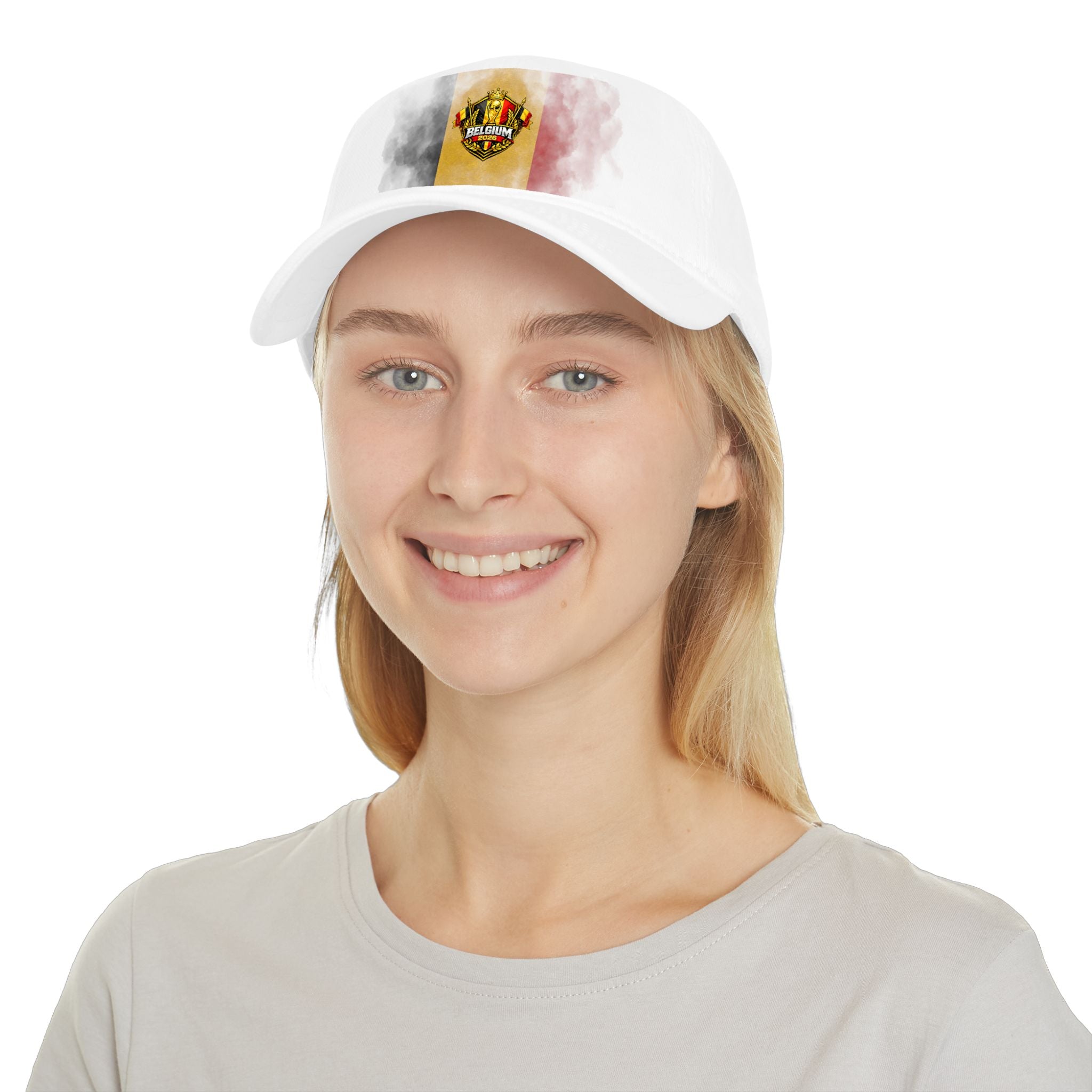 Belgium Flag Crest Baseball Cap — Vintage Tricolor Low-Profile Hat