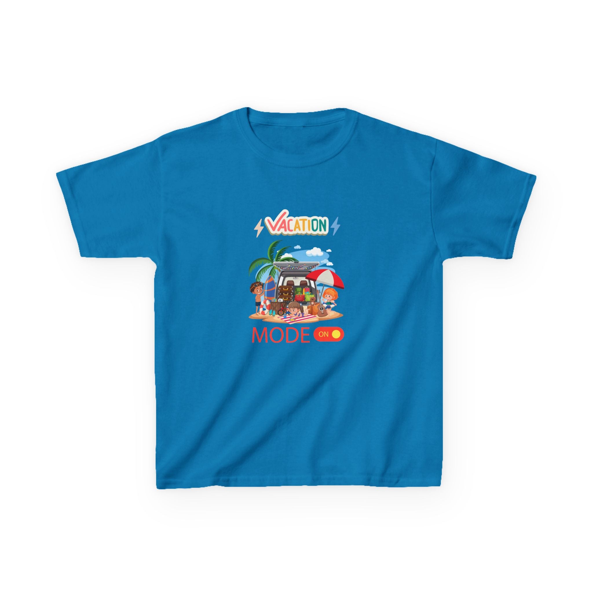 Kids Tee — "Vacation Mode" Beach Graphic Shirt