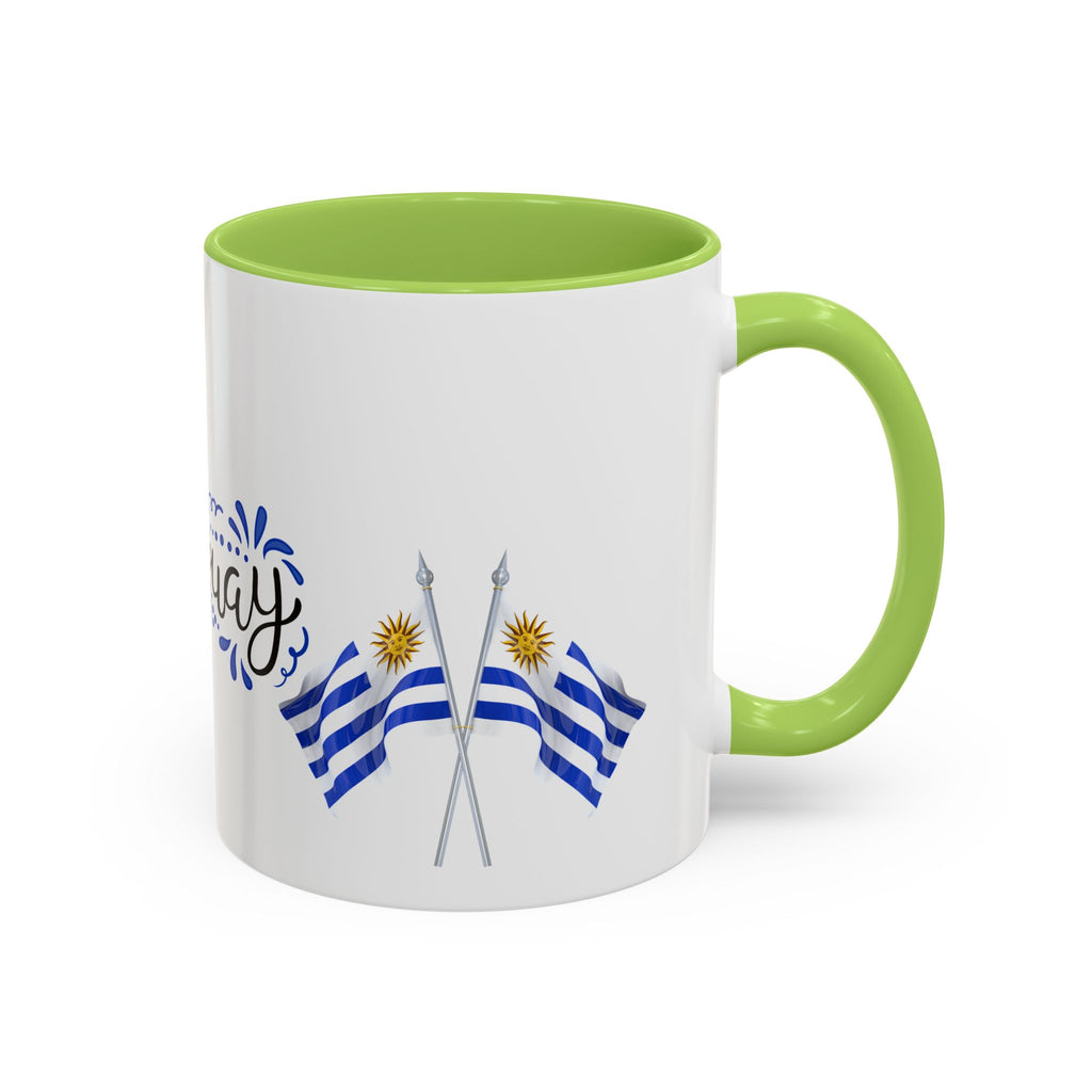 Uruguay Flag Accent Coffee Mug — Blue Sun National Pride 11/15oz
