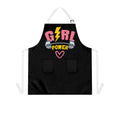Girl Power Apron — Feminist Kitchen Apron with Dumbbell & Lightning Design