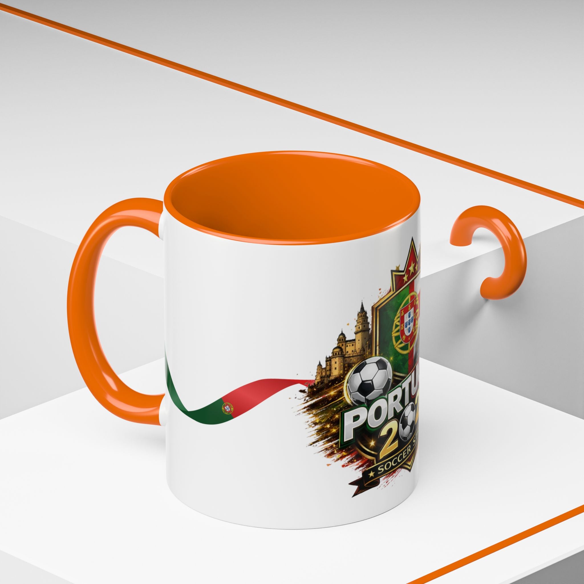 Portugal 2026 Soccer Mug – Portugal Flag & Crest Accent Coffee Cup