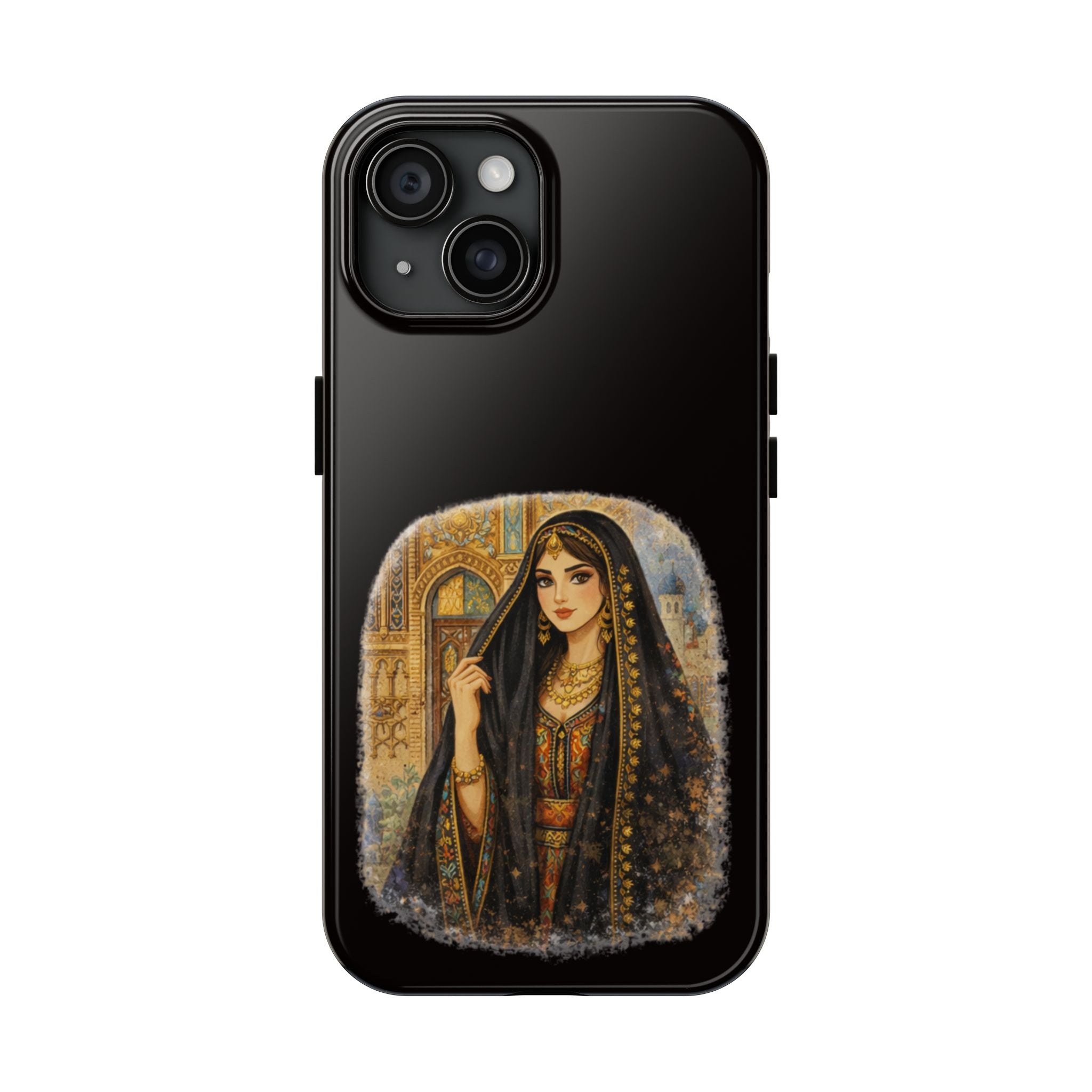 Elegant Persian Princess Tough Phone Case – Vintage Middle Eastern Art iPhone Cover