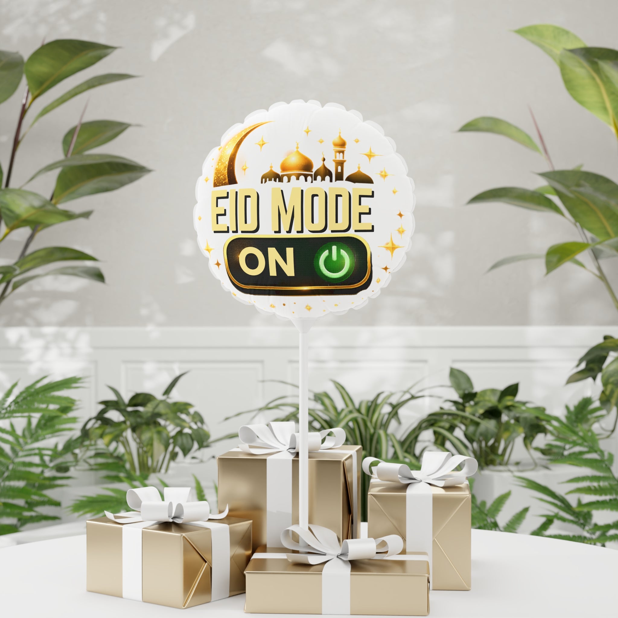 Eid Mode On Balloon — 11" Round/Heart-Shaped Eid Celebration Balloon