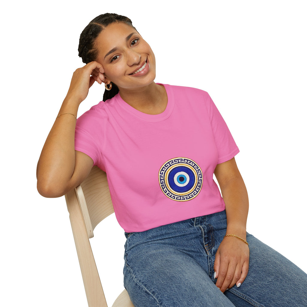 Evil Eye Crescent Lantern T‑Shirt — Protective Nazar Tee with Moon Lantern Design