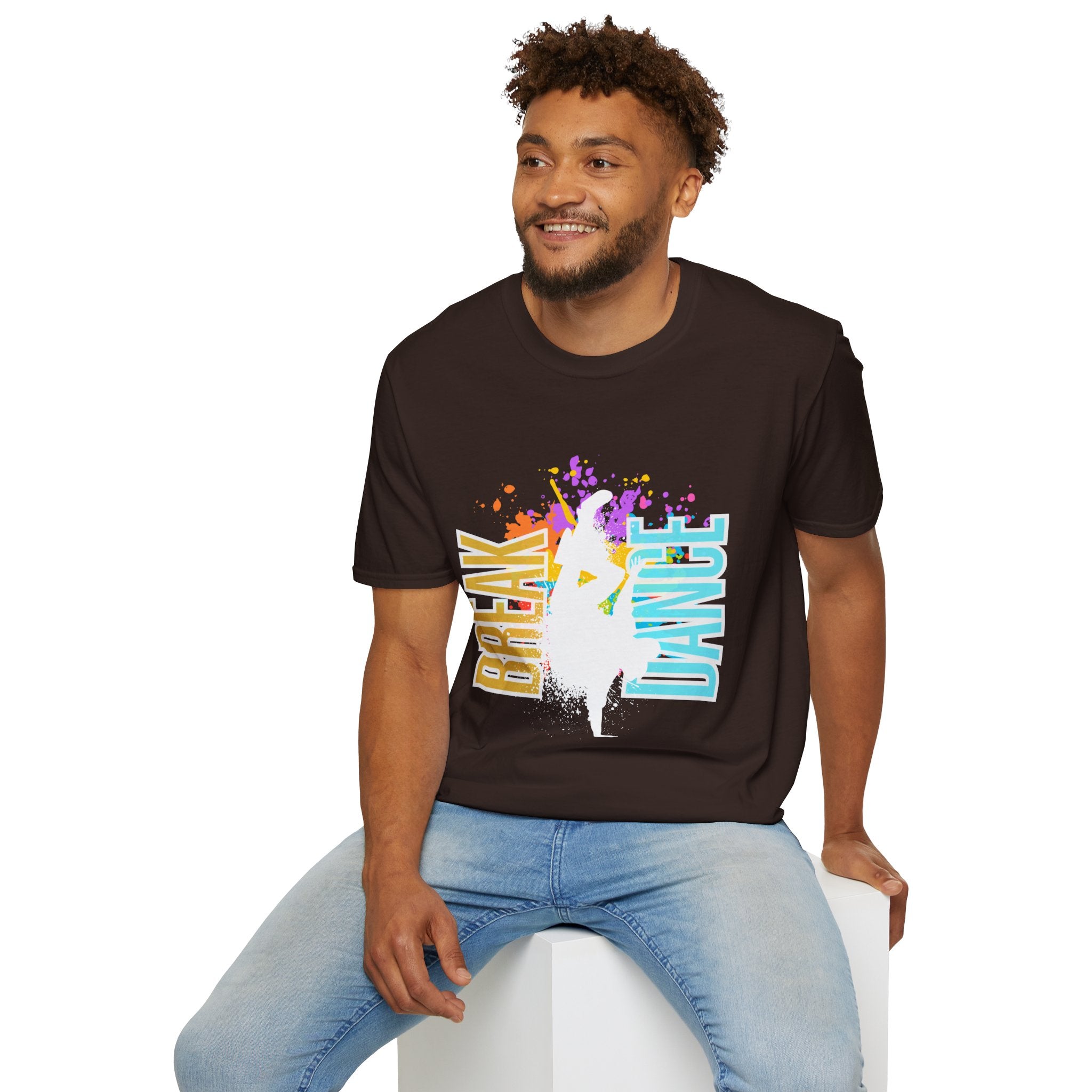Break Dance T-Shirt – Colorful Splatter B-Boy/B-Girl Street Dance Tee