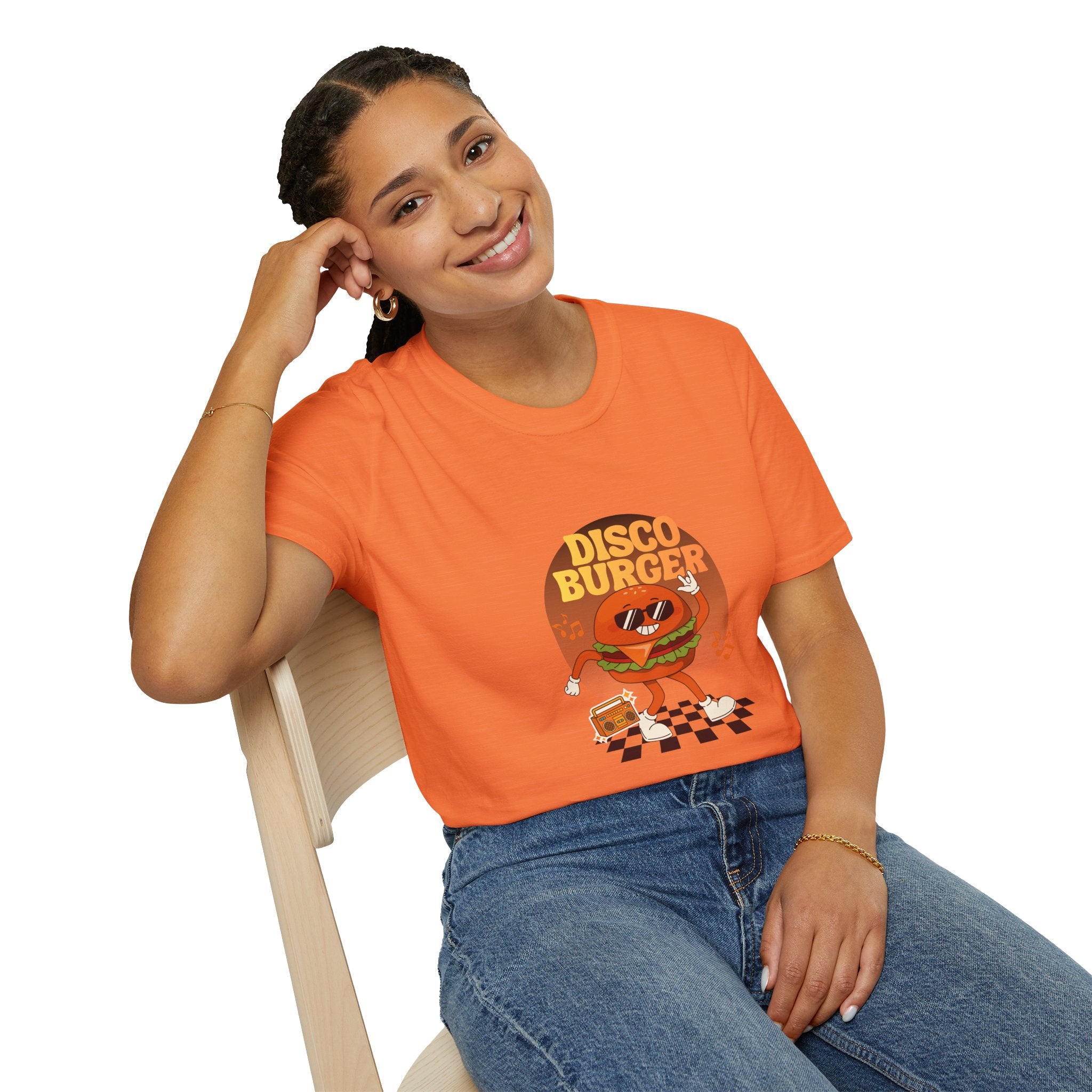 Disco Burger T-Shirt — Retro Dancing Burger Graphic Tee