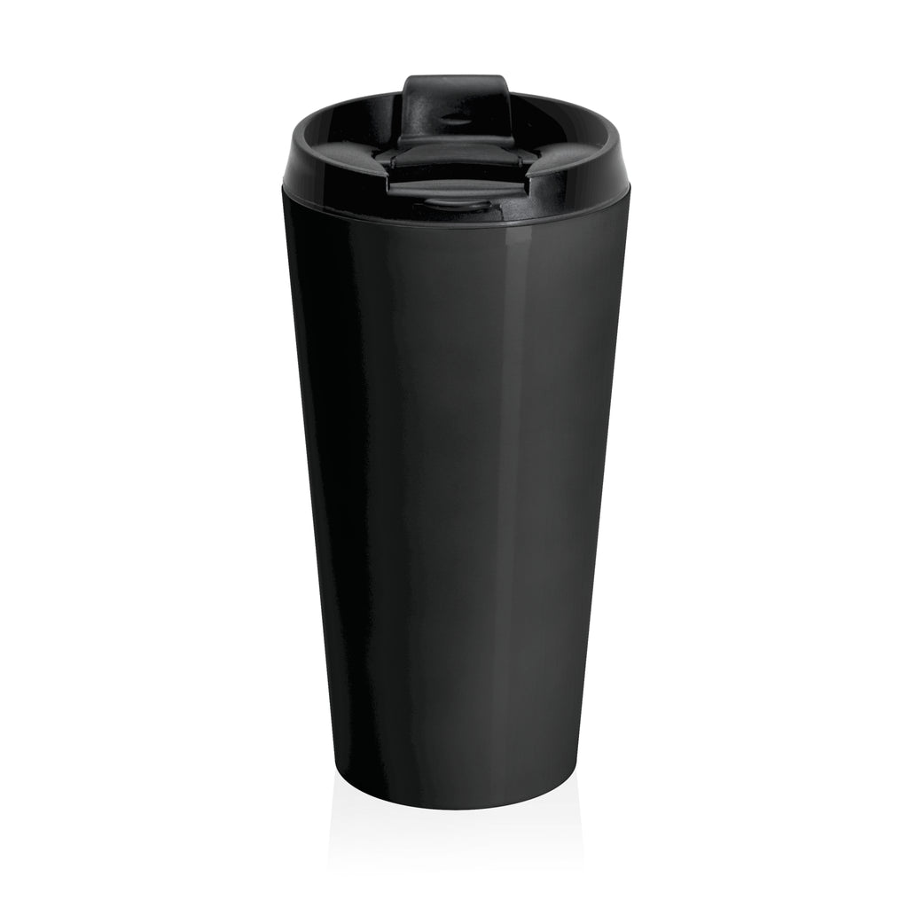 Hamsa Eye Travel Mug — Stainless Steel Insulated Tumbler with Blue Evil Eye Design