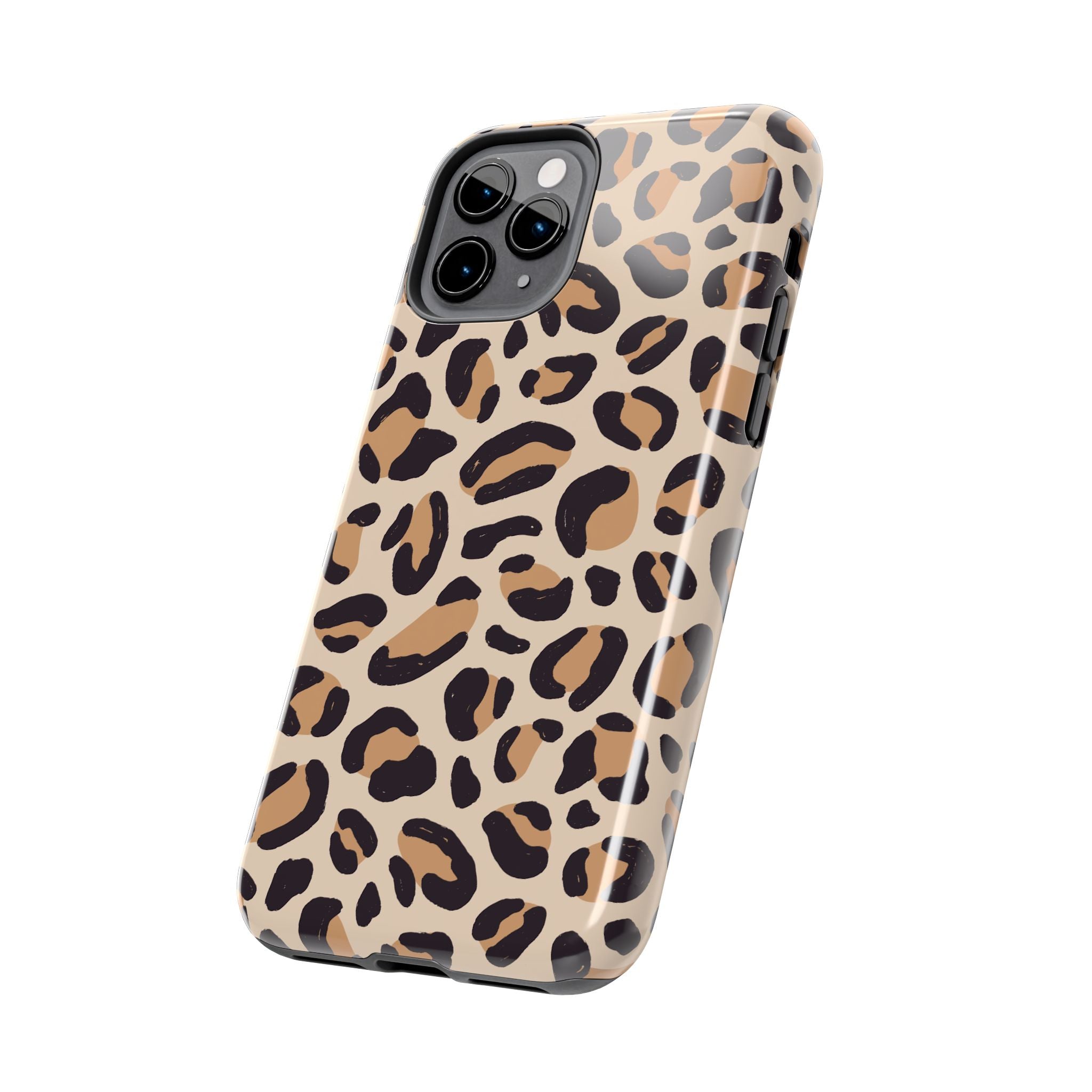 Leopard Print Tough Phone Case – Durable Glam Protective Cover
