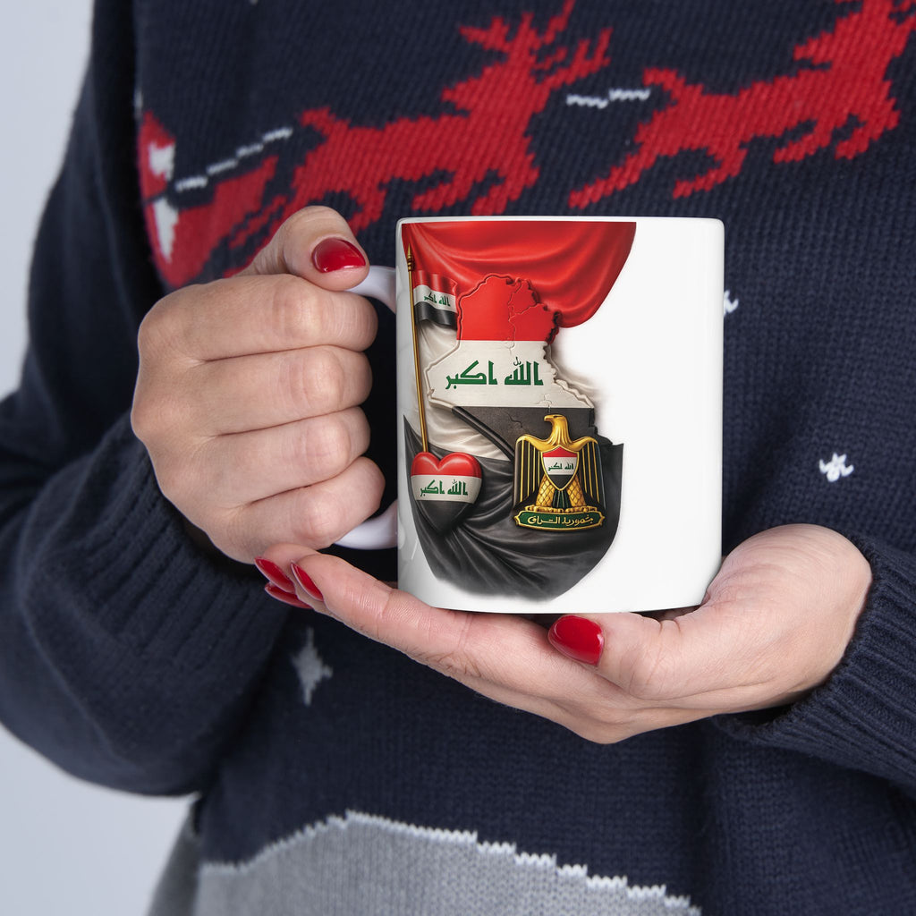 Iraq Crest Ceramic Mug – Coat of Arms Coffee Mug (11oz & 15oz)