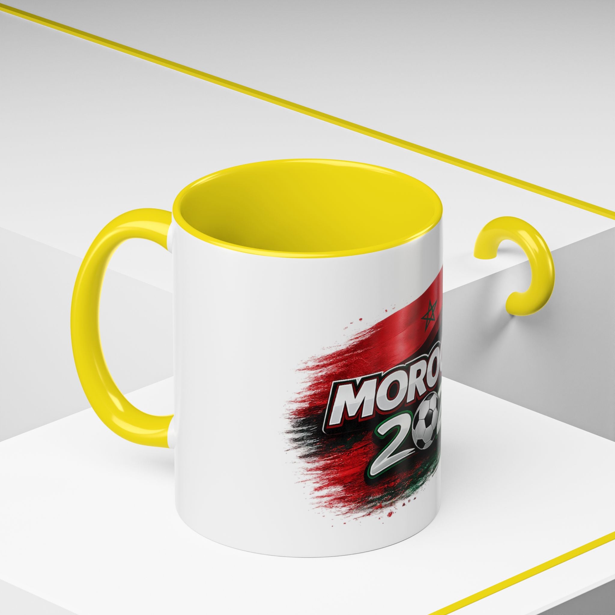 Morocco 2026 Soccer Accent Coffee Mug — Cup Fan Gift