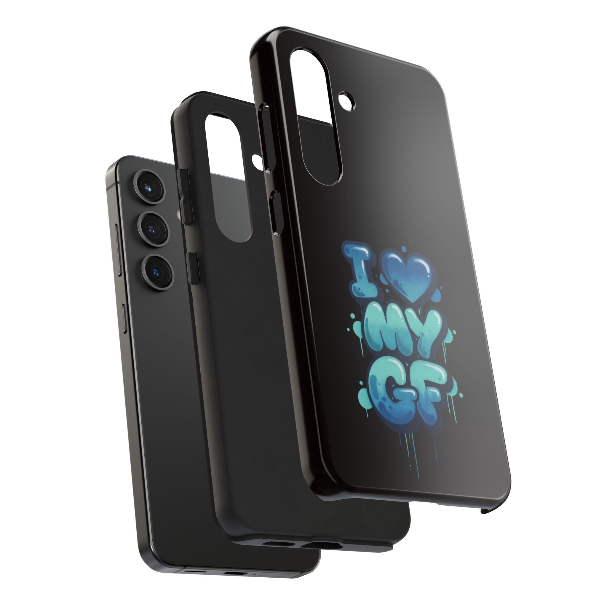 I Love My GF Phone Case — Protective Glossy "I  My GF" Design