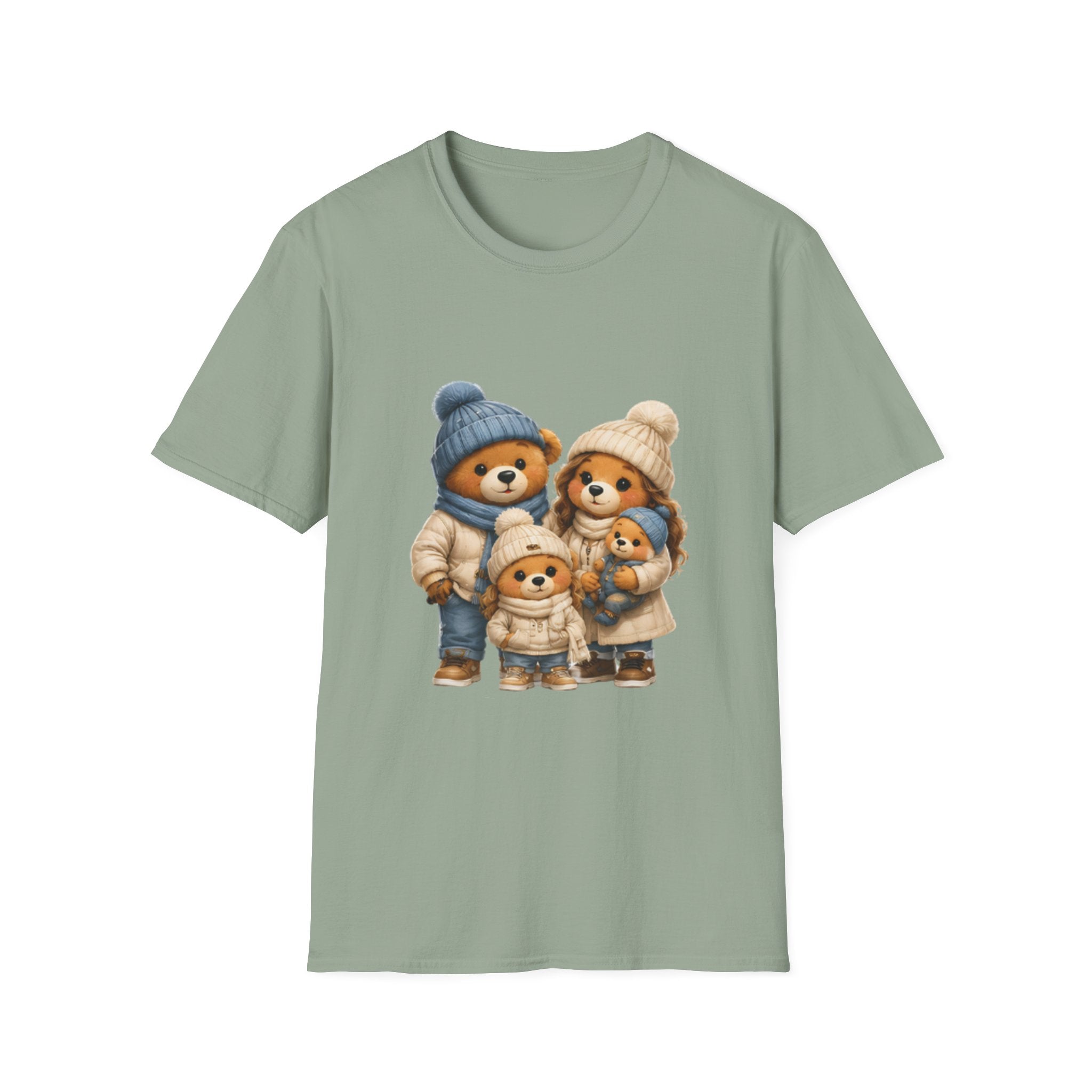 Bear Family Winter Tee — Cute Cozy Holiday Family unisex t Shirt