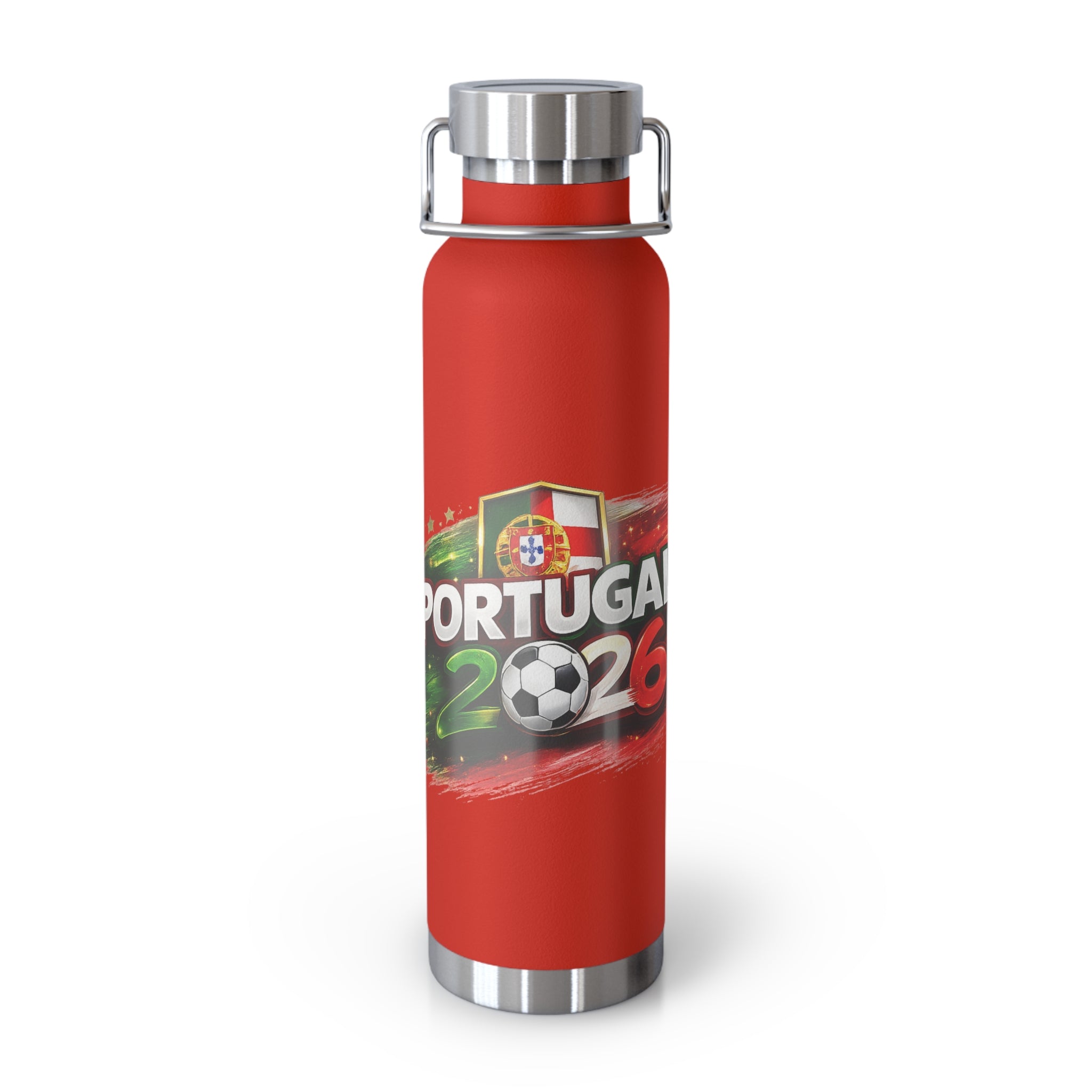 Portugal 2026 Soccer Stainless Bottle — 22oz Insulated Vacuum Tumbler