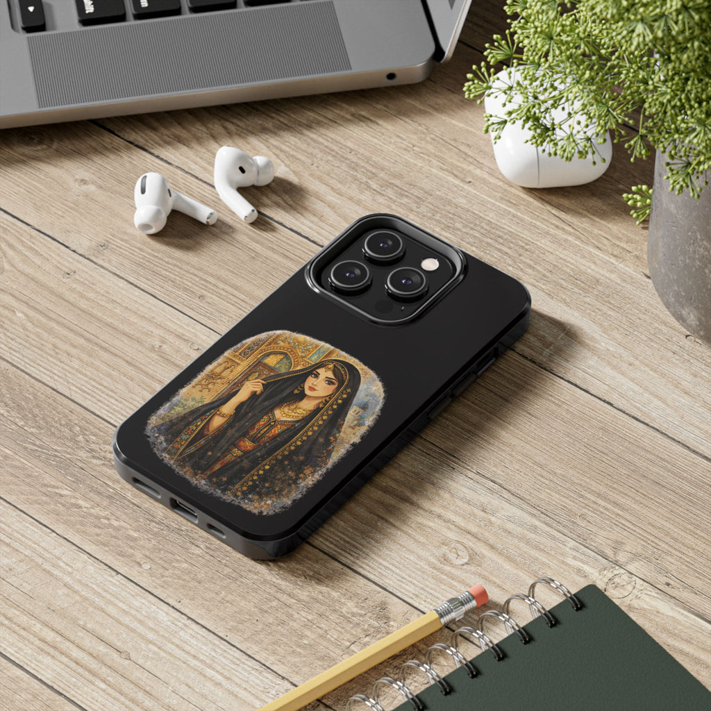 Elegant Persian Princess Tough Phone Case – Vintage Middle Eastern Art iPhone Cover