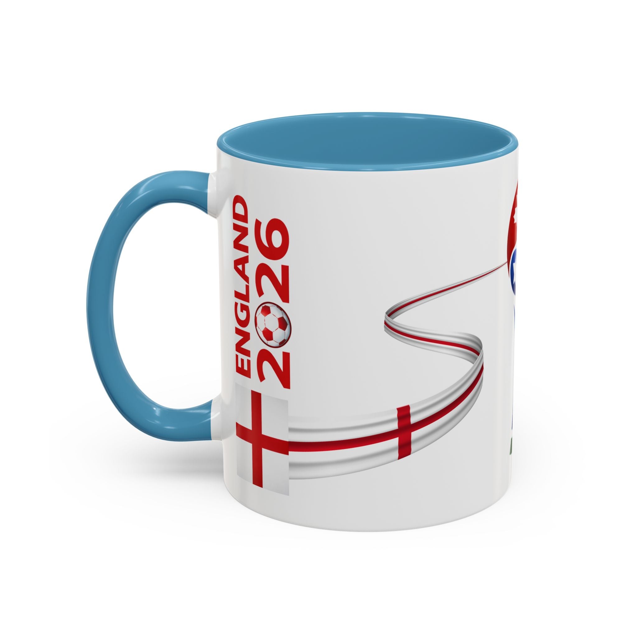 England 2026 Soccer Cup Accent Coffee Mug