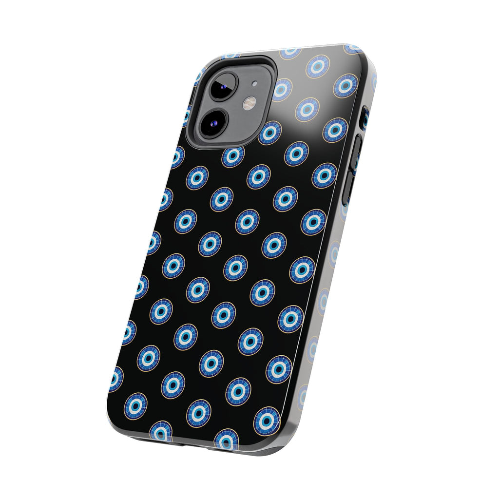 Evil Eye Pattern Tough Phone Case — Protective Blue Nazar Design