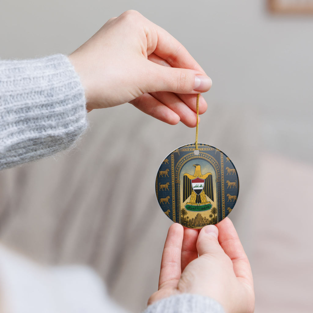 Iraq Coat of Arms Ceramic Ornament
