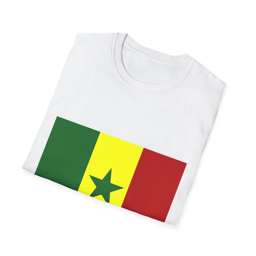 Senegal 2026 Soccer T-Shirt — Flag Front, Back Crest with Lion & Trophy
