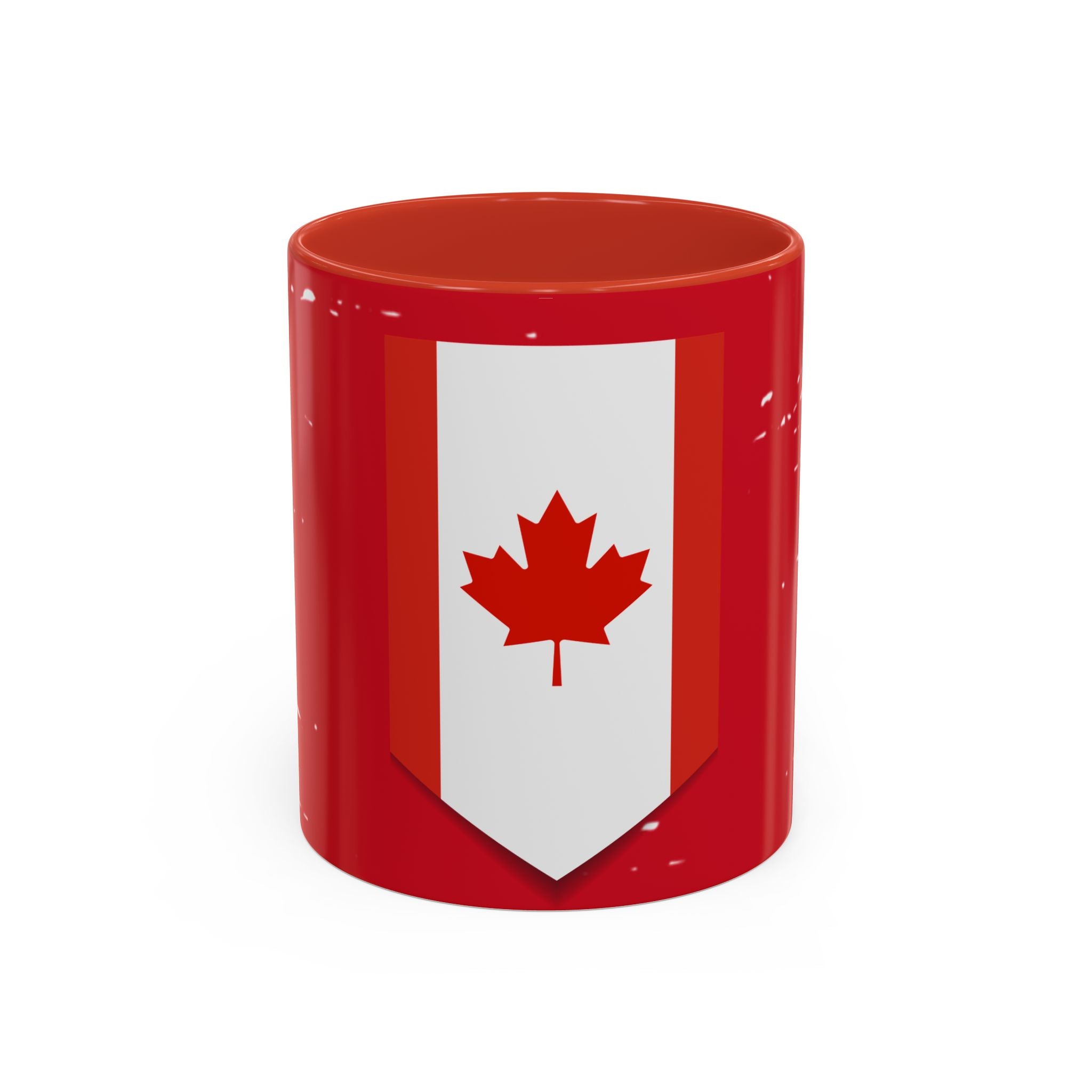 Canada Maple Leaf Accent Coffee Mug – Red Canadian Flag Design (11/15 oz)