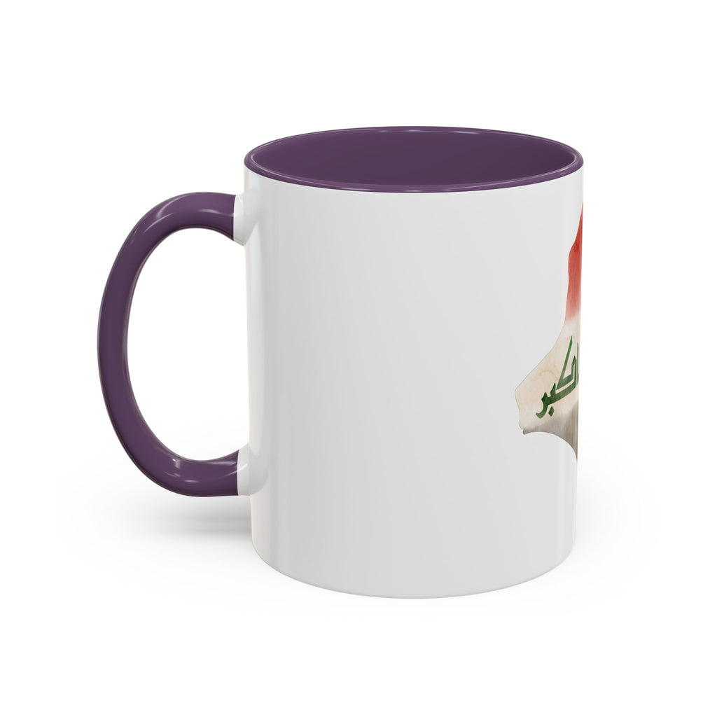 Iraq Flag Map Coffee Mug – Watercolor Baghdad Pride Accent Mug (11/15oz)