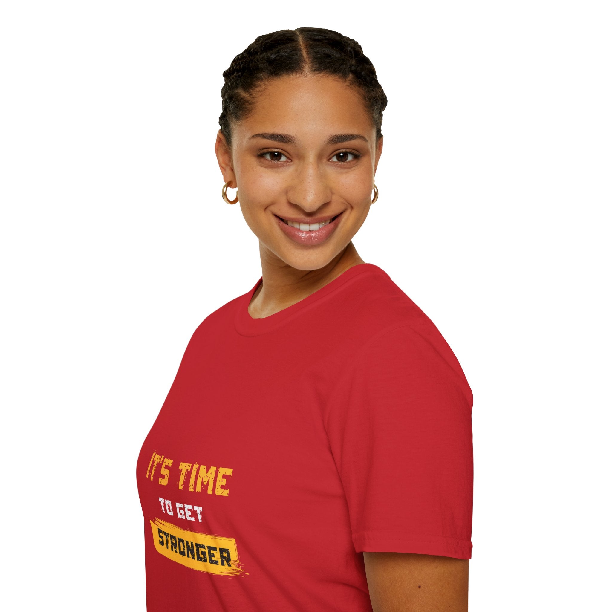 It’s Time To Get Stronger T-Shirt – Motivational Fitness Tee