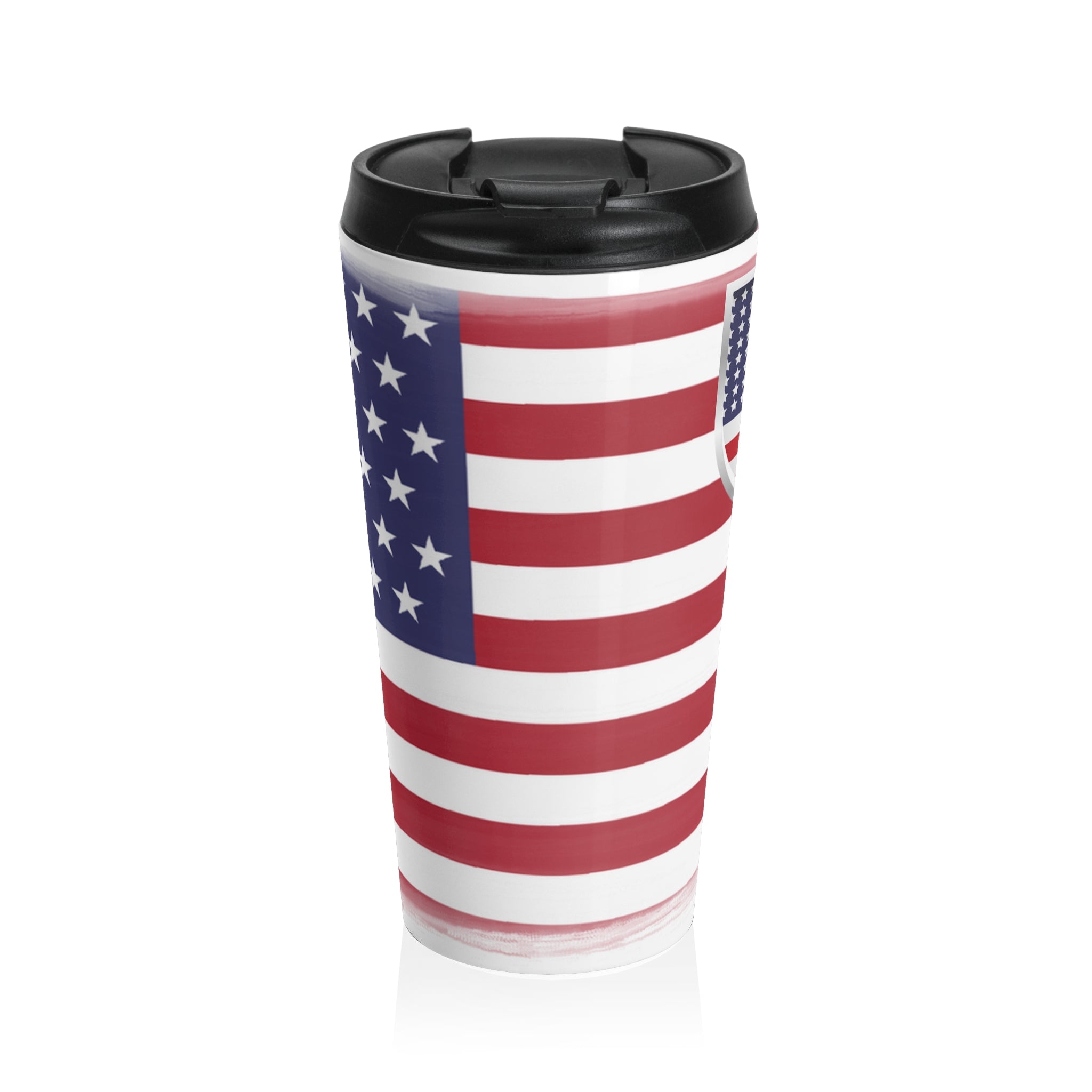 American Flag Stainless Steel Travel Mug — Patriotic USA Travel Tumbler