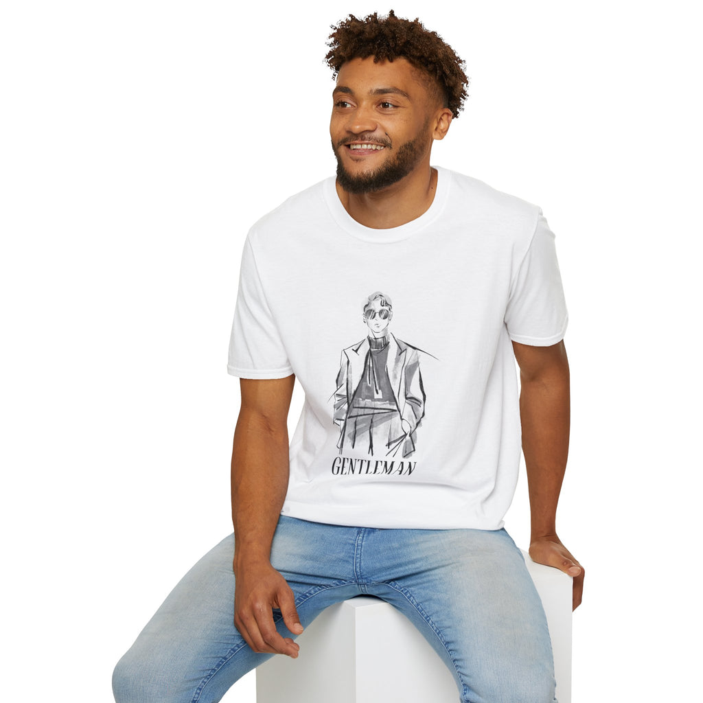 Gentleman Sketch Tee — Vintage Fashion Illustration T-Shirt