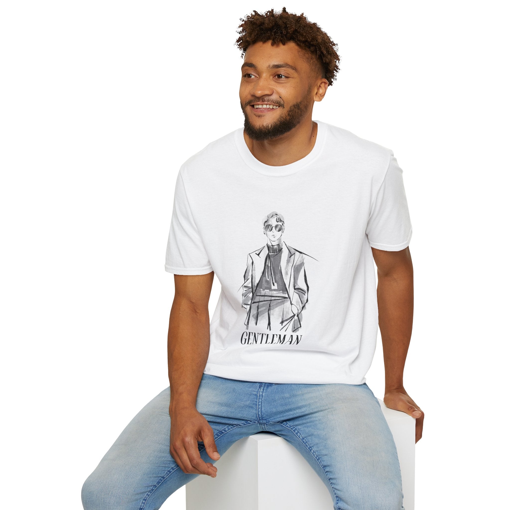 Gentleman Sketch Tee — Vintage Fashion Illustration T-Shirt