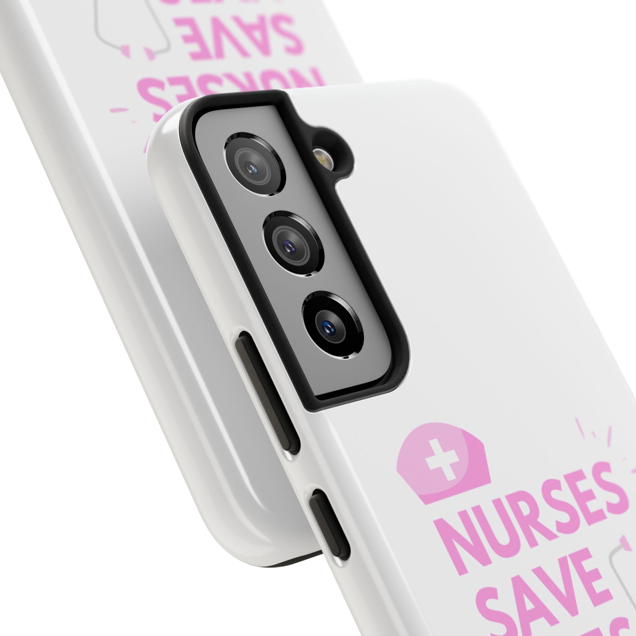 Tough Phone Case — 'Nurses Save Lives' Pink Stethoscope Design