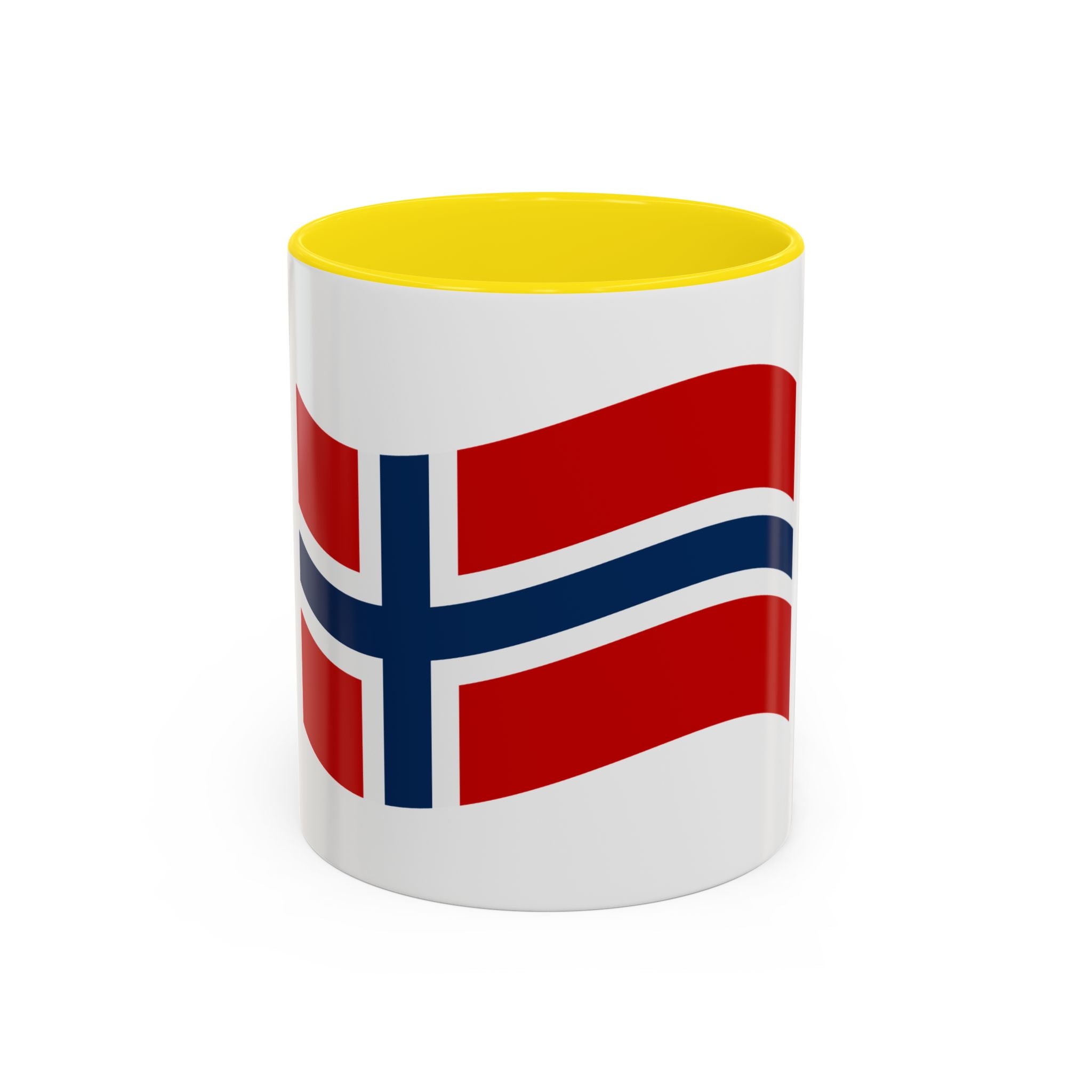 Norway Flag Accent Coffee Mug – Norway 2026 Soccer Fan Ceramic Mug (11/15oz)
