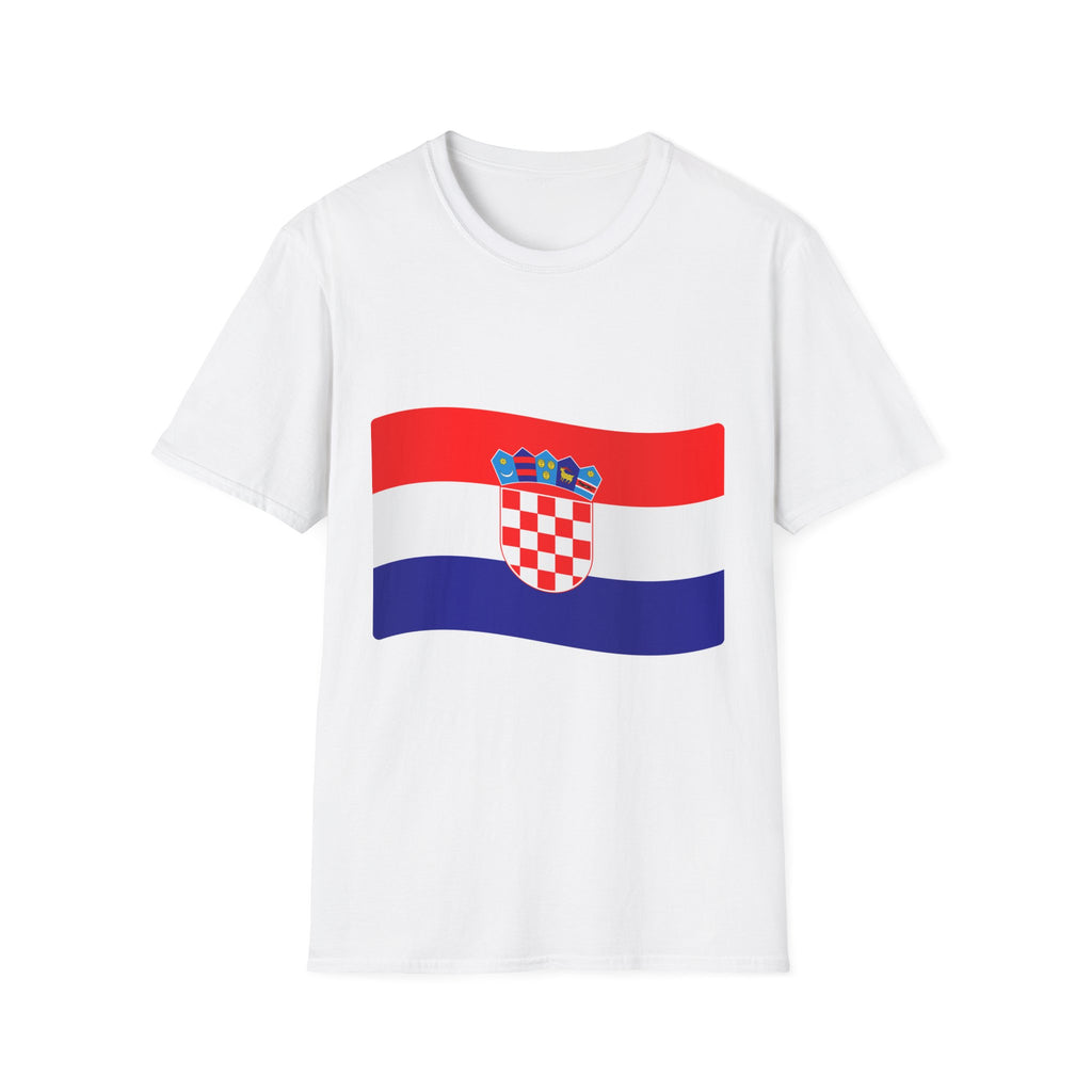 Croatia 2026 Flag T-Shirt — Croatian Crest & Ribbon Soccer Fan Tee