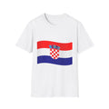 Croatia 2026 Flag T-Shirt — Croatian Crest & Ribbon Soccer Fan Tee