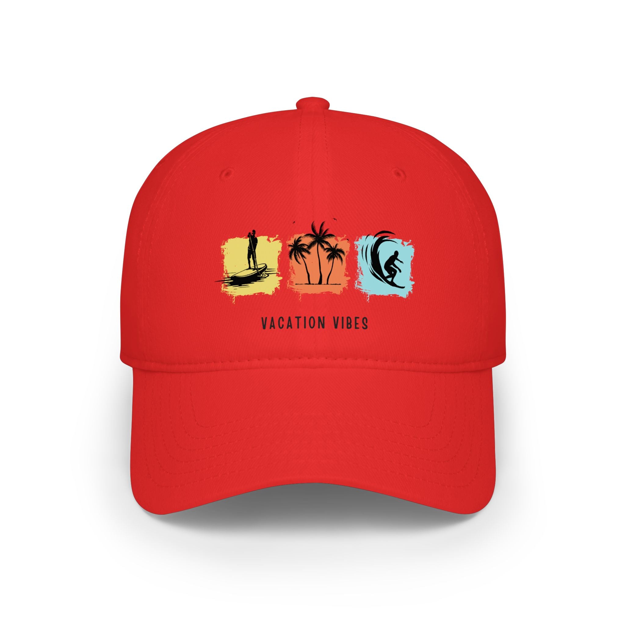 Vacation Vibes Low Profile Baseball Cap — Tropical Palm Beach Hat