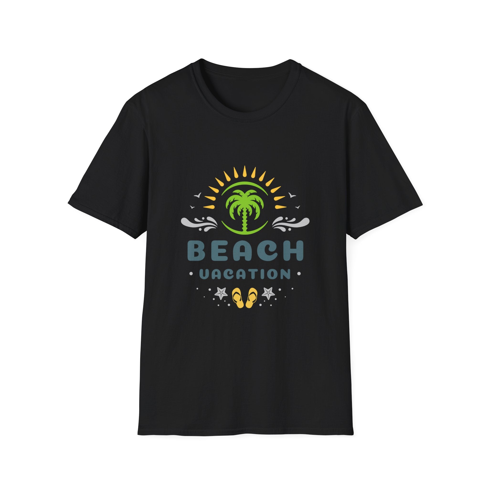 Beach Vacation T-Shirt — Palm Tree Sunset Graphic Tee