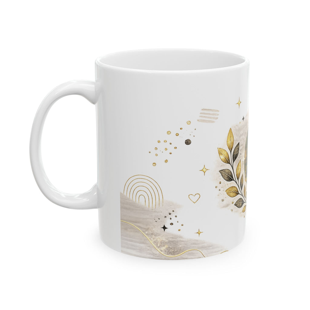 Gold Monogram Q Ceramic Mug – Elegant Initial Coffee Cup