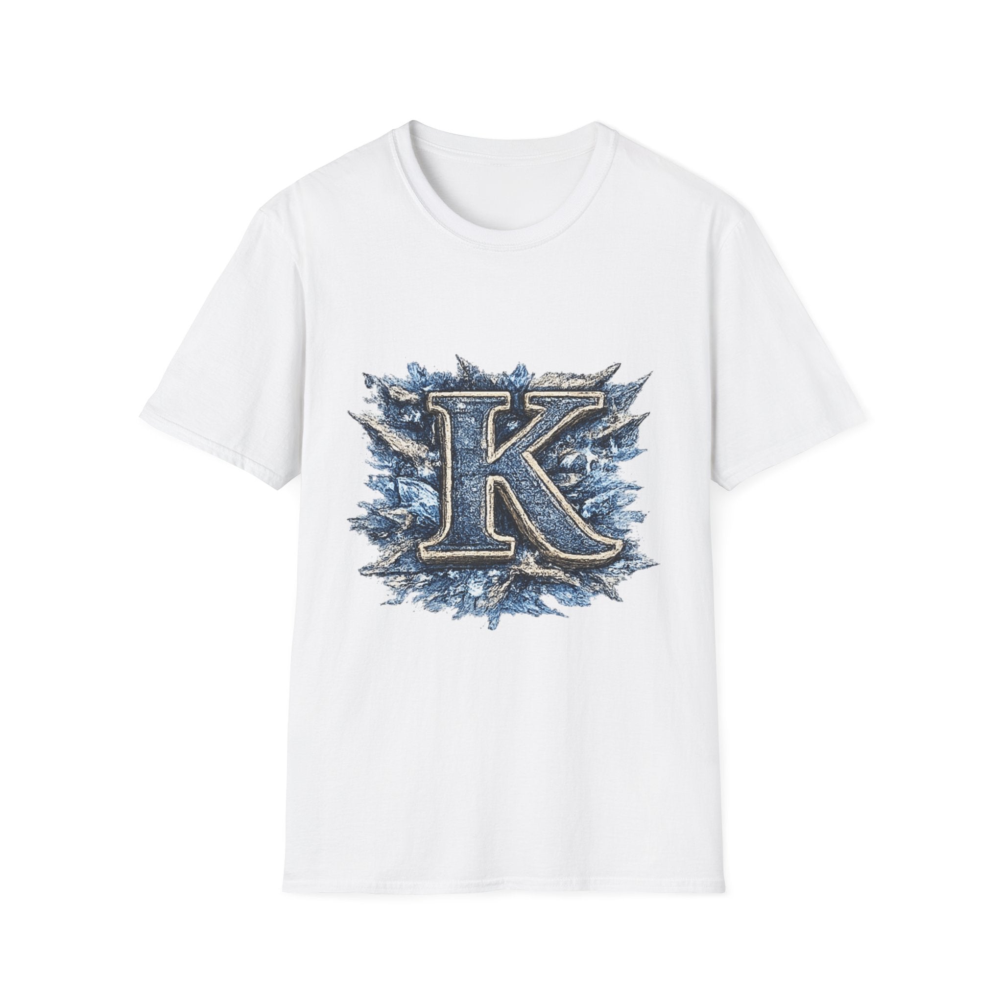 Letter K Vintage Ice Monogram T-Shirt