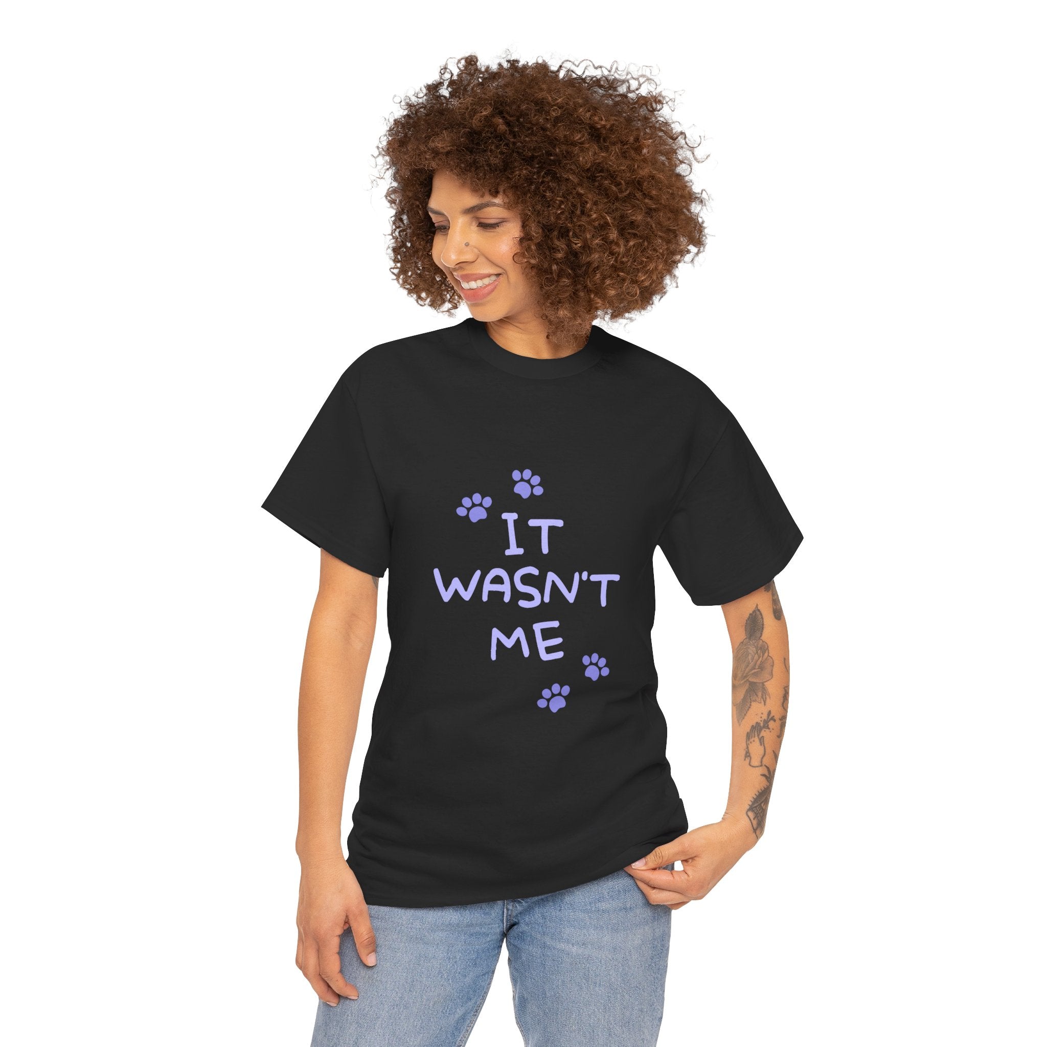 Cat Paw Tee — "It Wasn't Me" Funny Cat T‑Shirt