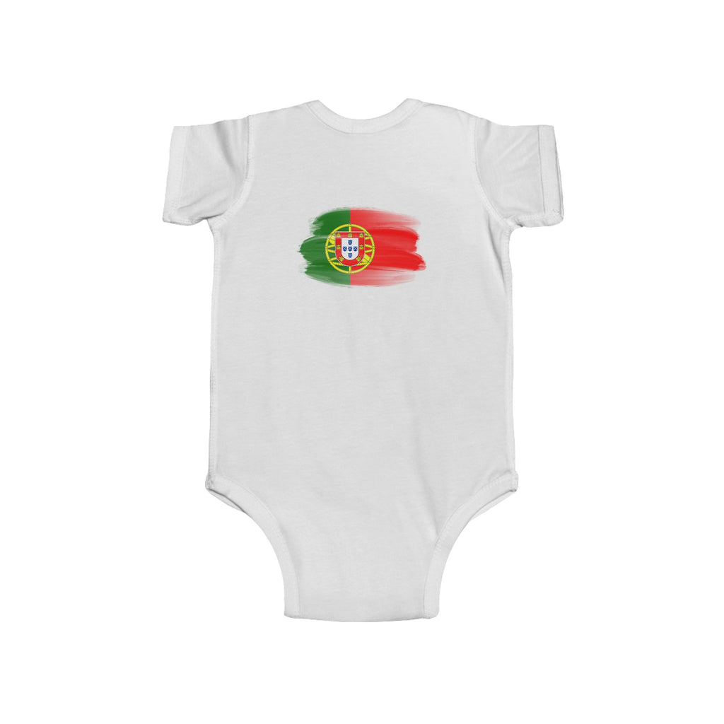 Portugal  infant Bodysuit – Portugal Soccer Crest & Player Graphic