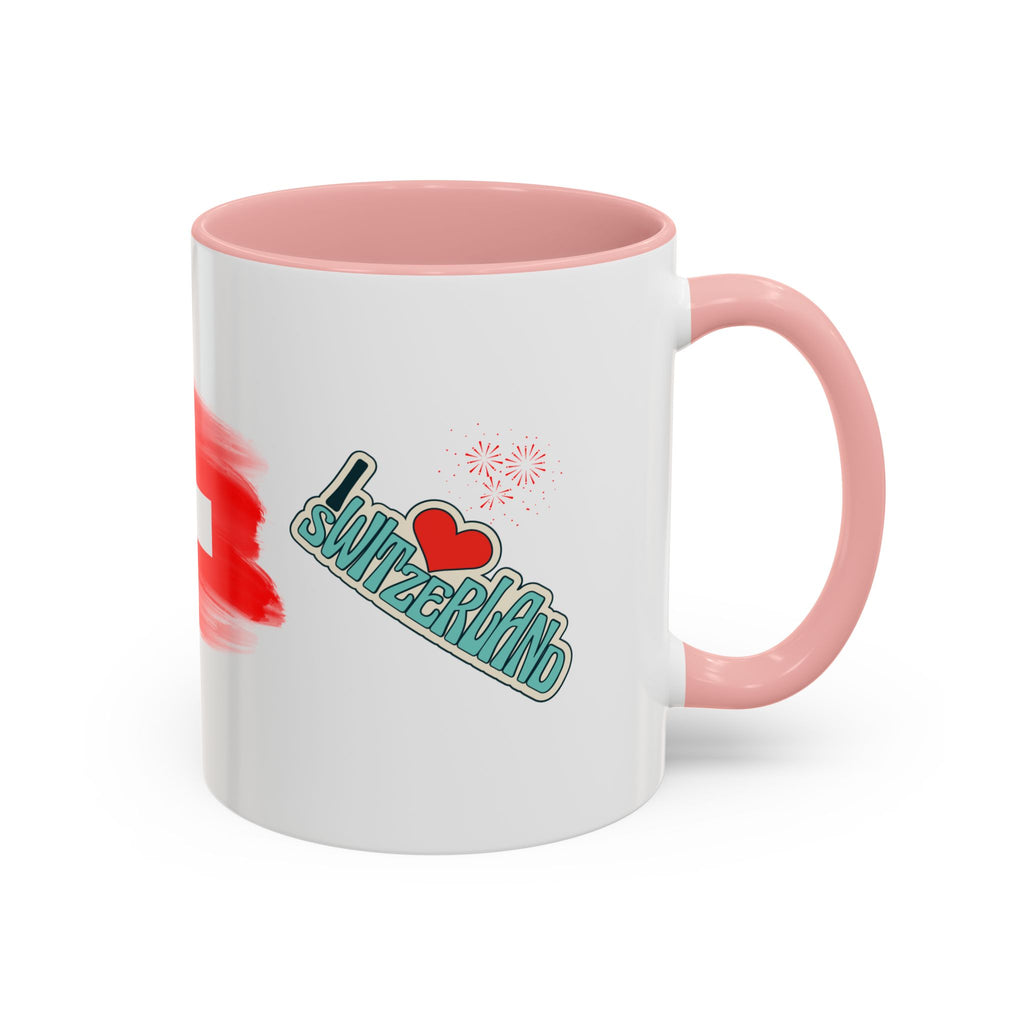 Switzerland Flag Accent Coffee Mug – I  Switzerland Travel Souvenir