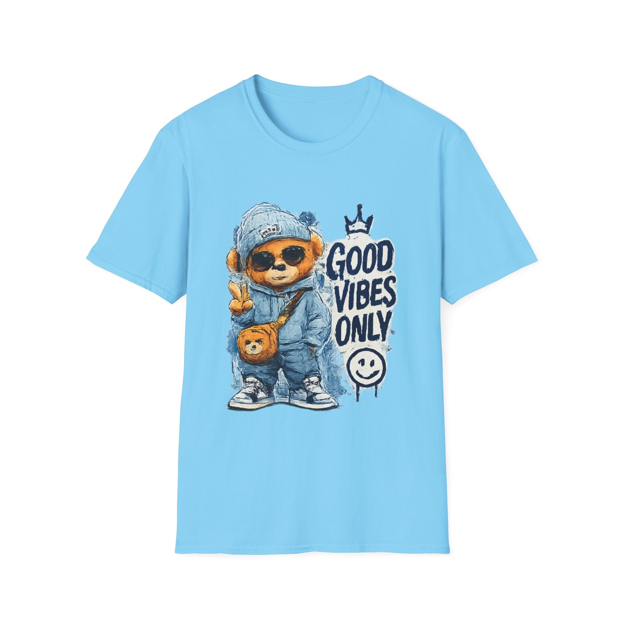 Good Vibes Only Bear T-Shirt — Cute Streetwear Graphic Tee