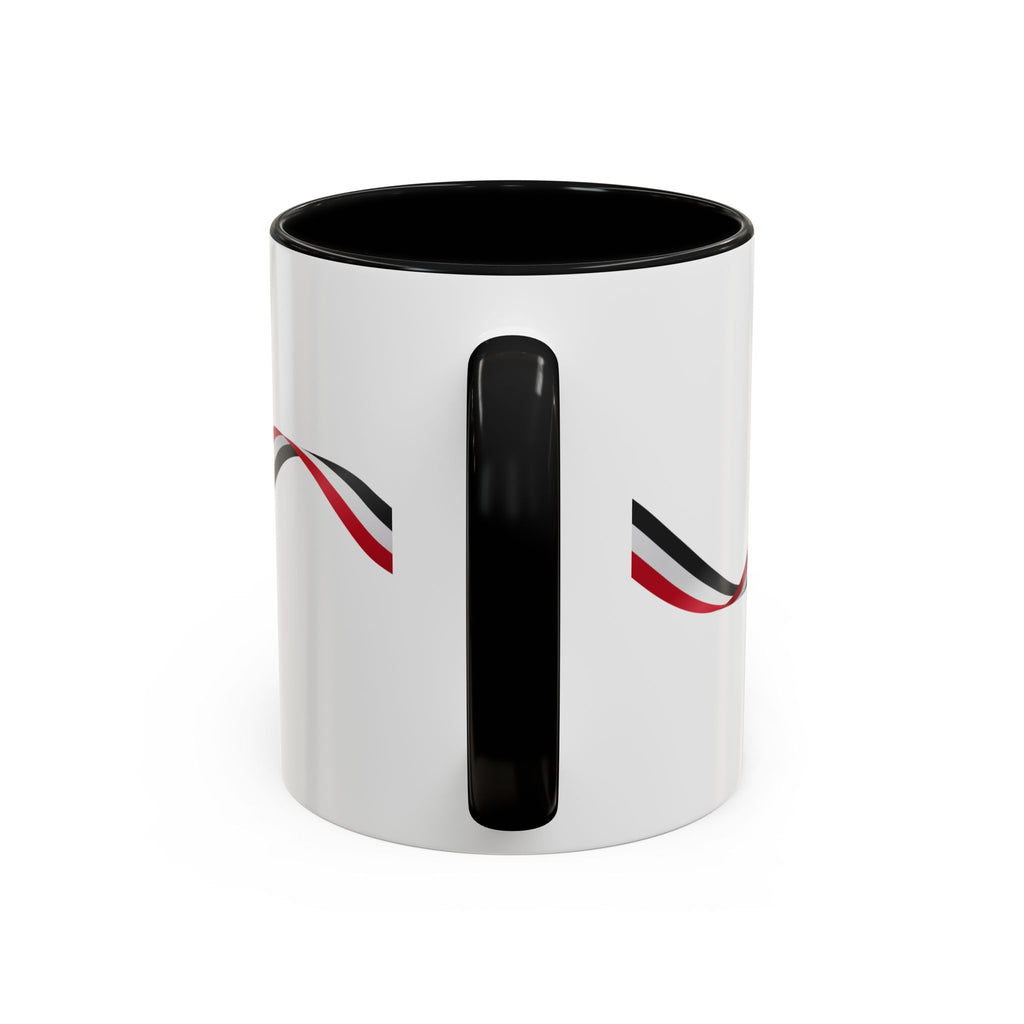 Iraq Lion Head Accent Coffee Mug with Arabic Script and Flag Ribbon – Patriotic Iraq Gift (11/15oz)