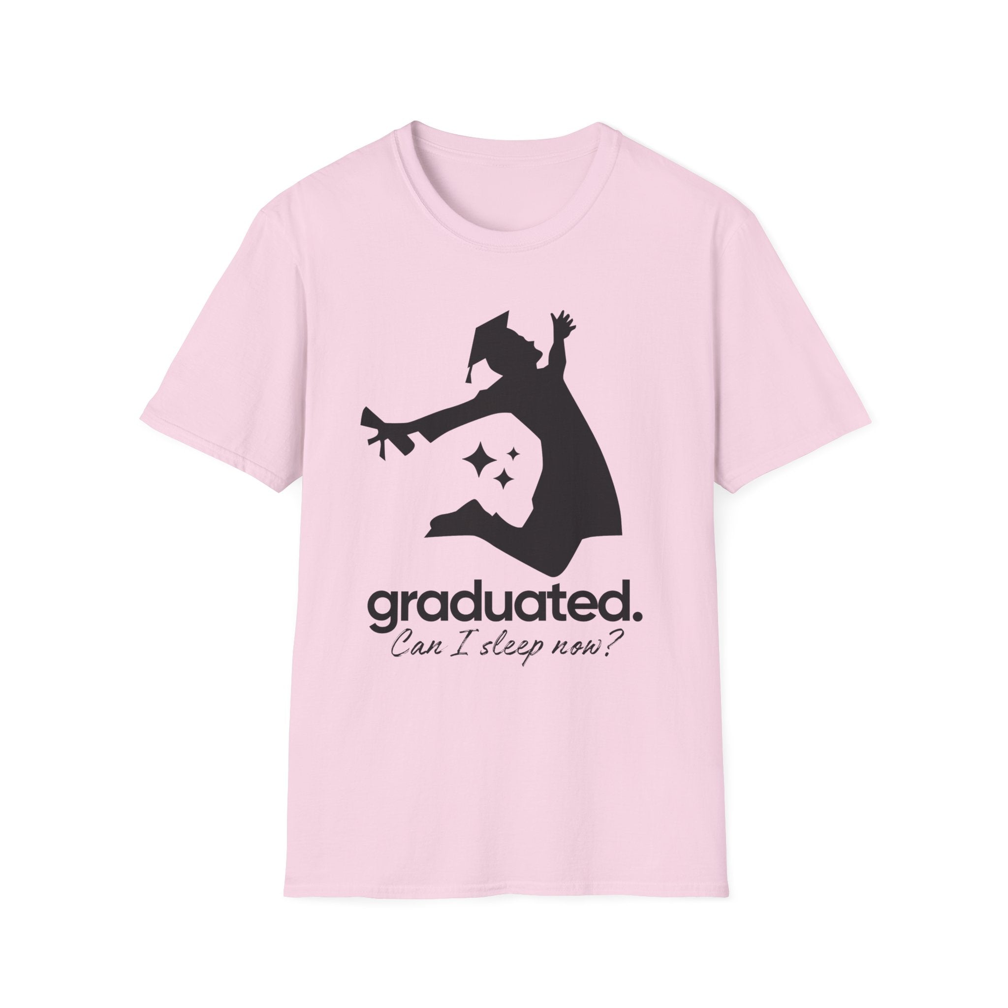 Graduated. Can I Sleep Now? T-Shirt - Funny Graduation Tee