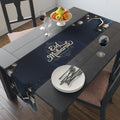 Eid Mubarak Table Runner — Elegant Gold Lantern Ramadan Decor