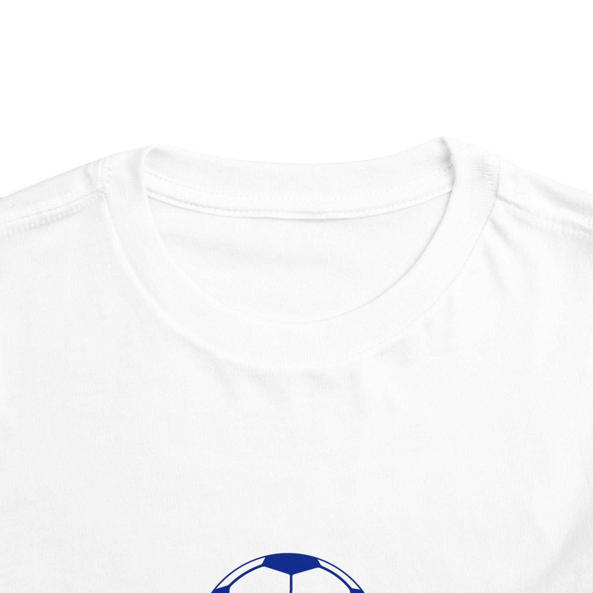 Scotland Toddler Soccer Tee — Blue Saltire Map & Fans