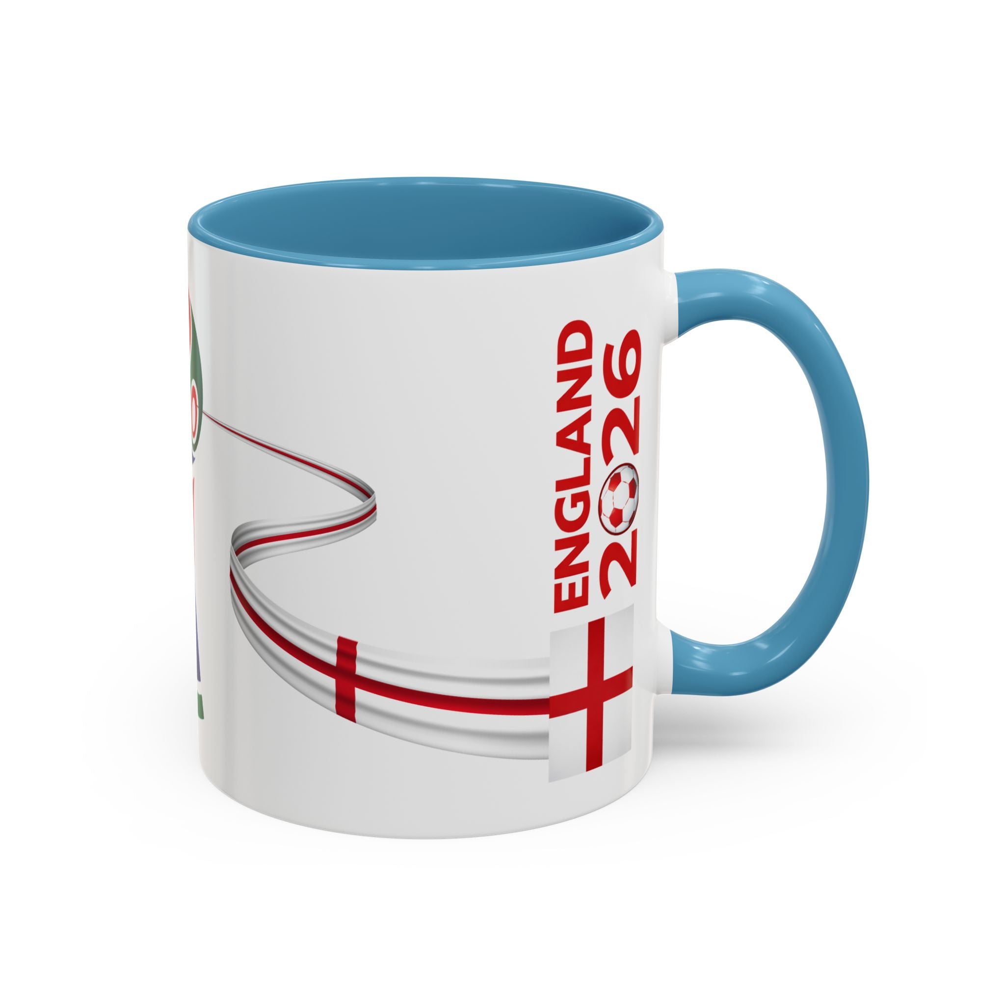 England 2026 Soccer Cup Accent Coffee Mug