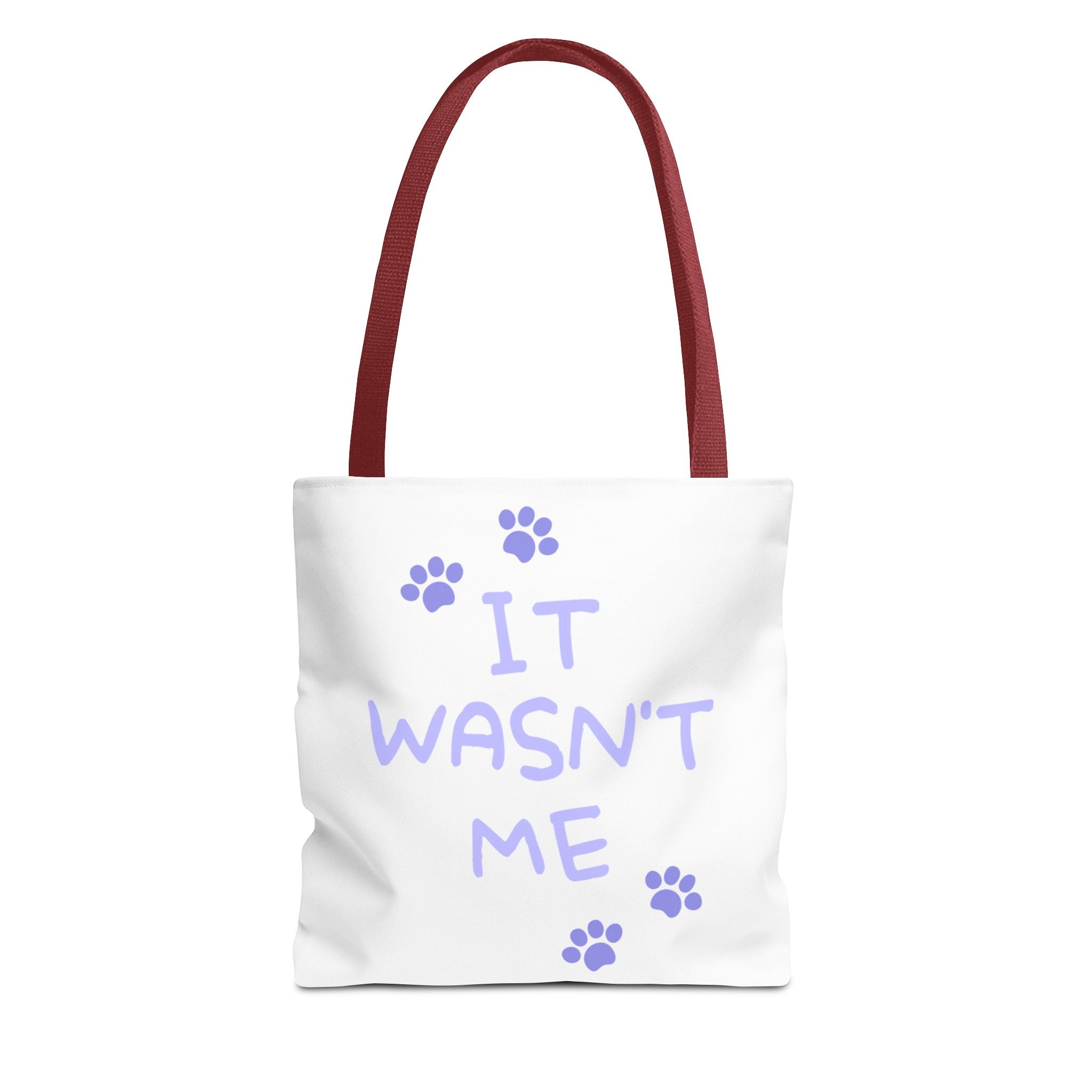 Cat Paw Print Tote — "It Wasn't Me" Funny Cat Tote Bag